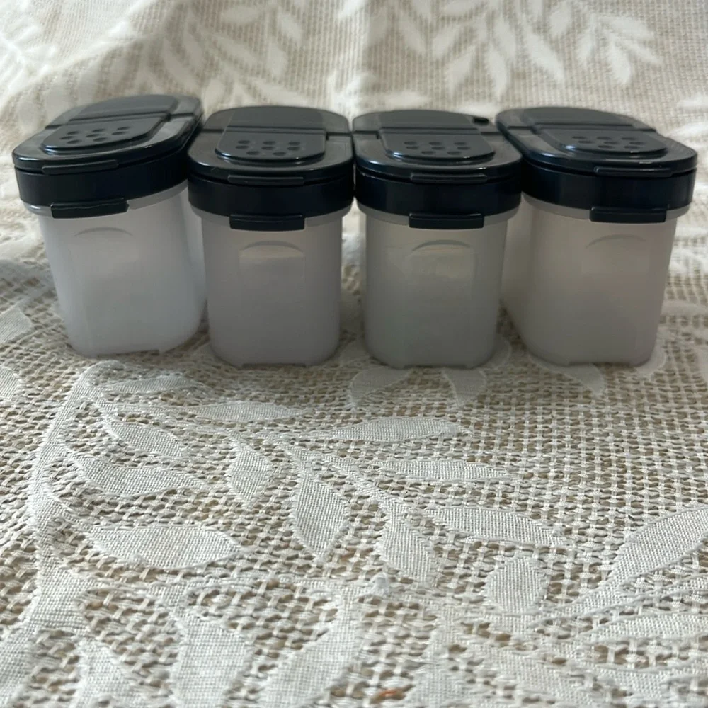 Tupperware Modular Mates‎ Grey Black Spice Shakers Containers Set of 12